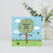 Invitation Baby shower de l'arbre de célébration p (Debout devant)
