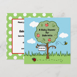 Invitation Baby shower de l'arbre de célébration p