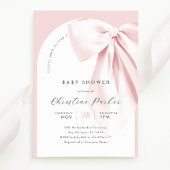 Invitation Baby shower de l'arc rose