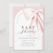 Invitation Baby shower de l'arc rose pâle (Devant)