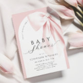 Invitation Baby shower de l'arc rose pâle