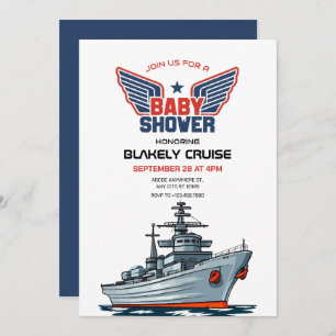 Invitation Baby shower de l'armée de la marine