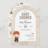 Invitation Baby shower de l'Assistant Harry Potter Chibi Ron  (Devant / Derrière)