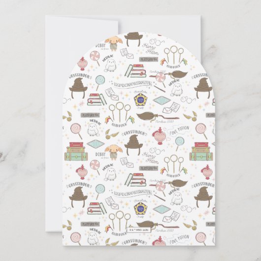 Invitation Baby shower de l'Assistant Harry Potter Chibi Ron  (Dos)