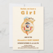 Invitation Baby shower de l'astronaute Dinosaur (Devant)