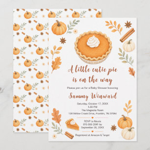 Invitation Baby Shower de l'Automne à la Tarte au Potiron