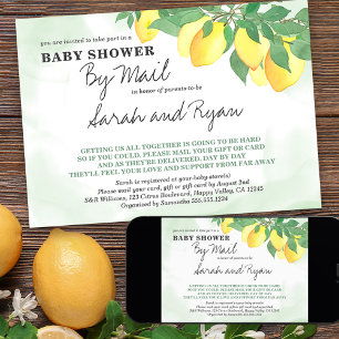 Invitation Baby shower de lavage à la menthe Citrus Lemons pa