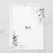 Invitation Baby shower de lavande verte violet (Dos)