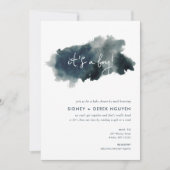 Invitation Baby shower de lave-linge Indigo Ink par courrier (Devant)