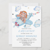 Invitation Baby shower de l'avion Teddy Bear (Devant)