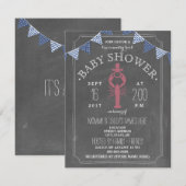 Invitation Baby shower de l'ébullition Co Ed de bas pays - (Devant / Derrière)