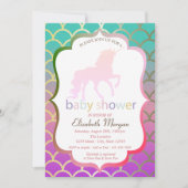 Invitation Baby shower de l'échelle de sirène Unic (Devant)