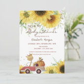 Invitation Baby shower de lecteur Citrouille de camions Giraf (Debout devant)
