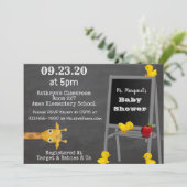 Invitation Baby shower de l'enseignant (Debout devant)