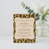 Invitation Baby shower de léopard (Debout devant)