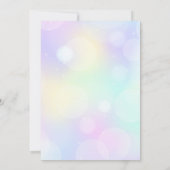 Invitation baby shower de licorne arc-en-ciel magi (Dos)