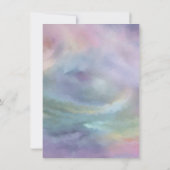 Invitation Baby shower de licorne magique | Aquarelle moderne (Dos)