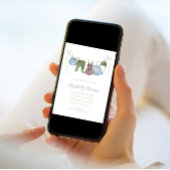 Invitation Baby shower de ligne Boho Boy