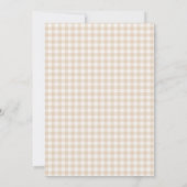 Invitation Baby shower de ligne de tissu rustique Orange Fall (Dos)