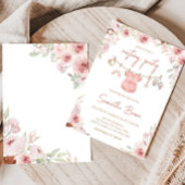 Invitation Baby shower de ligne de vêtements pour fille Boho