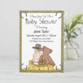 Invitation Baby shower de Lil' Cowboy et Teddy Bear Boy (Debout devant)