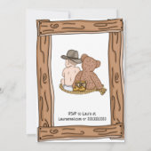 Invitation Baby shower de Lil' Cowboy et Teddy Bear Boy (Dos)