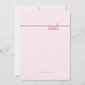 Invitation Baby shower de linge de maison (Dos)