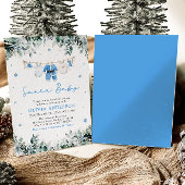 Invitation Baby shower de linge de maison de Noël Blue Père N