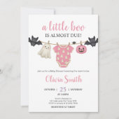 Invitation Baby shower de linge de maison rose (Devant)