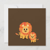 Invitation Baby shower de lion (Dos)