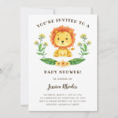 Invitation Baby shower de Lion Brave (Devant)