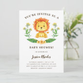 Invitation Baby shower de Lion Brave (Debout devant)