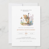 Invitation Baby shower de Lion rugissant avec l'invitation de (Devant)