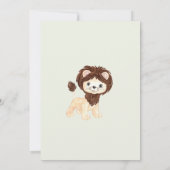 Invitation Baby shower de lionne Eucalyptus Monnaie de feuill (Dos)