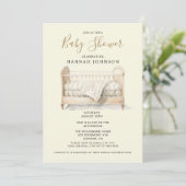 Invitation Baby shower de lit neutre pour le genre Boho (Debout devant)