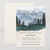 Invitation Baby shower de Little Boy Woodlands (Devant / Derrière)