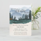 Invitation Baby shower de Little Boy Woodlands (Debout devant)