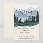 Invitation Baby shower de Little Boy Woodlands  (Devant / Derrière)