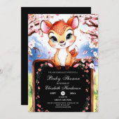 Invitation Baby shower de Little Deer (Devant / Derrière)