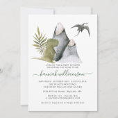 Invitation Baby shower de Little Dinosaur (Devant)
