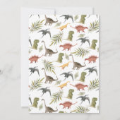 Invitation Baby shower de Little Dinosaur (Dos)