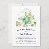 Invitation Baby shower de Little Dinosaur (Devant)