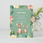 Invitation Baby shower de Little Kangaroos (Debout devant)