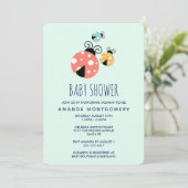 Invitation Baby shower de Little Ladybugs (Debout devant)