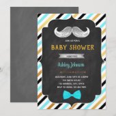 Invitation baby shower de Little Man (Devant / Derrière)