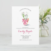 Invitation Baby shower de Little Sweetheart Cactus (Debout devant)