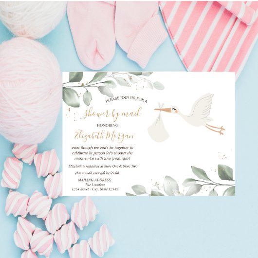 Invitation Baby shower de livraison de stockage par courrier