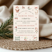 Invitation Baby shower de livraison d'Express de Noël du Pôle