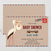 Invitation Baby shower de livraison spécial (Devant / Derrière)