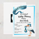 Invitation Baby shower de livraison spécial de la réserve Inv (Devant / Derrière)